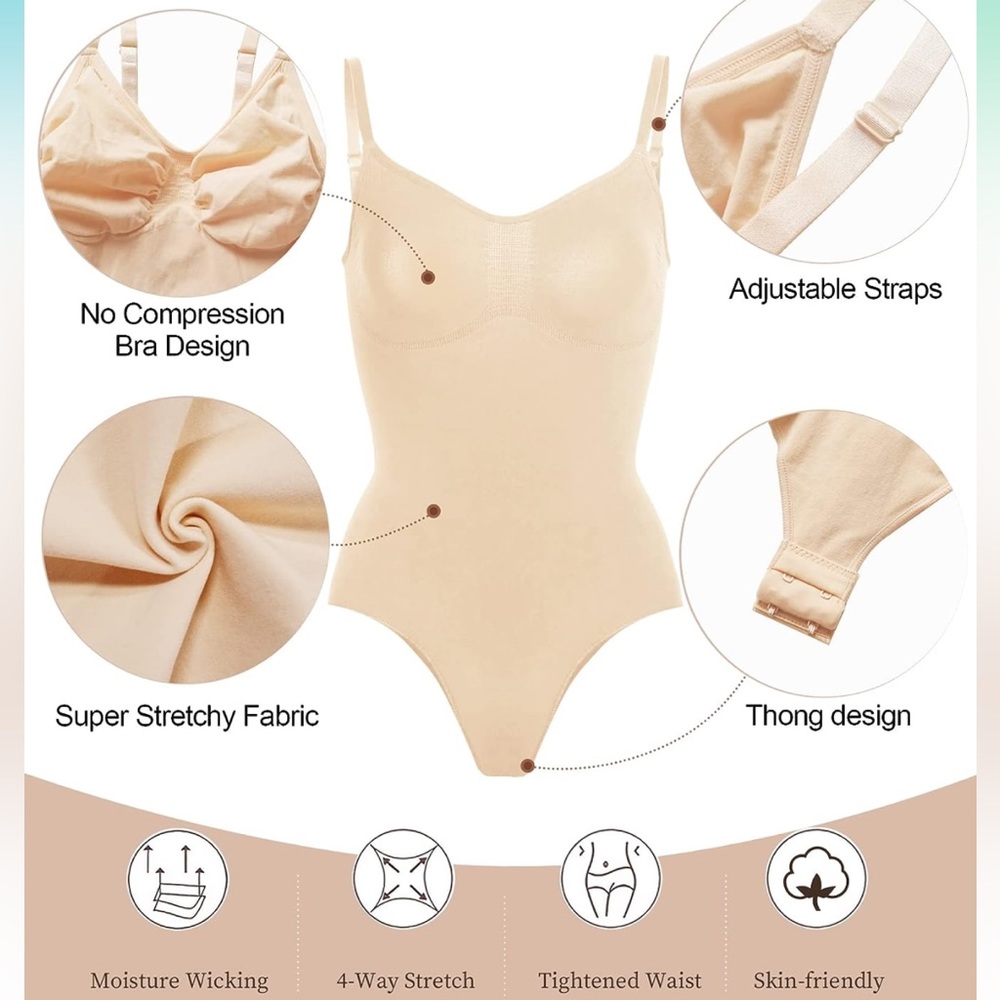 SHAPERX Bodysuit for Women Tummy Control Shapewear Seamless Sculpting Bodysuit
